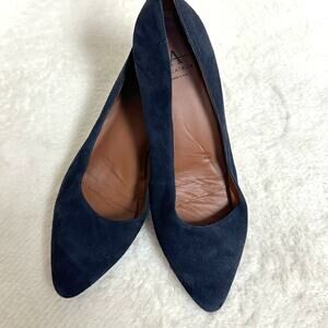 Aquatalia - Ballet Flats - Blue Suede Slip Ons - Comfort - Size 6.5